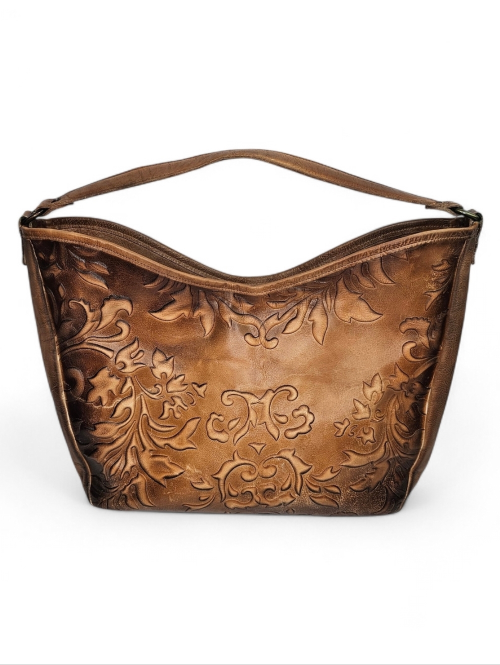 Vintage Civico 93 Tooled Leather Hobo Bag